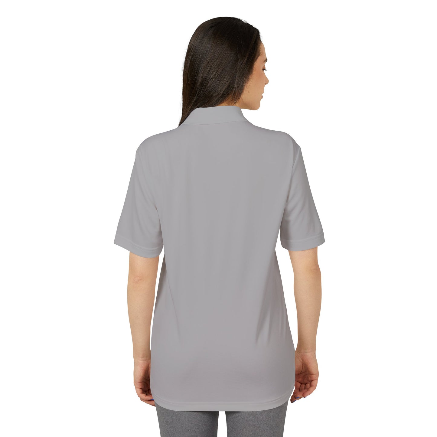 Performance Polo — Blend Logo Embroidered White Golf Shirt