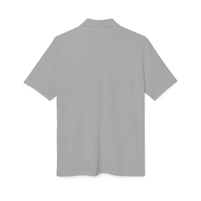 Performance Polo — Blend Logo Embroidered White Golf Shirt