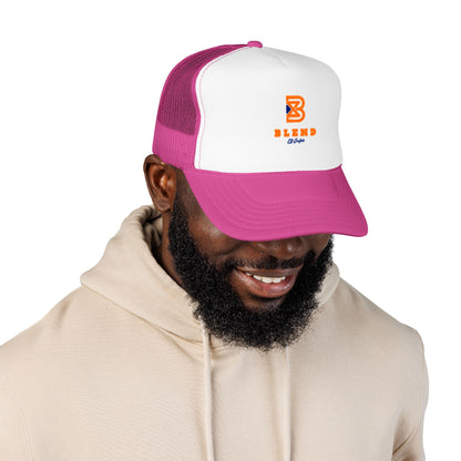 Blend Coffee Logo Trucker Hat — Foam Mesh Cap