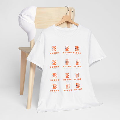 Blend Pattern Graphic Tee — Minimal Logo Repeat Streetwear T-Shirt