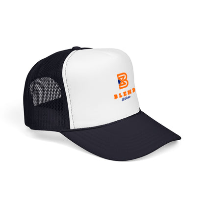 Blend Coffee Logo Trucker Hat — Foam Mesh Cap