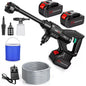 Portable Cordless Car Pressure Washer Water High Jet Wash Cleaner Gun And 2 Battery