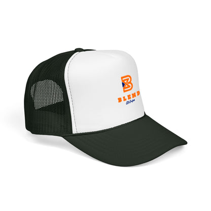 Blend Coffee Logo Trucker Hat — Foam Mesh Cap