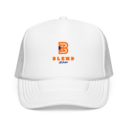 Blend Coffee Logo Trucker Hat — Foam Mesh Cap