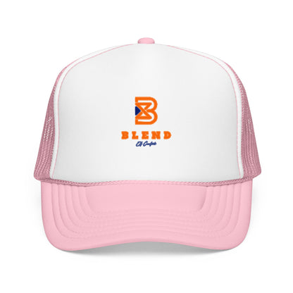 Blend Coffee Logo Trucker Hat — Foam Mesh Cap