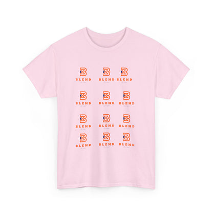 Blend Pattern Graphic Tee — Minimal Logo Repeat Streetwear T-Shirt