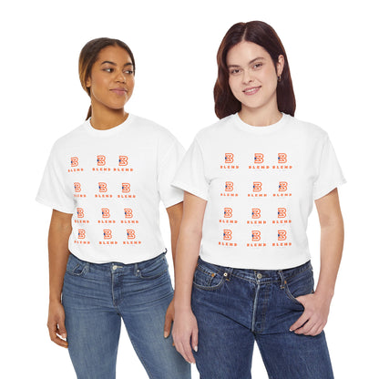 Blend Pattern Graphic Tee — Minimal Logo Repeat Streetwear T-Shirt