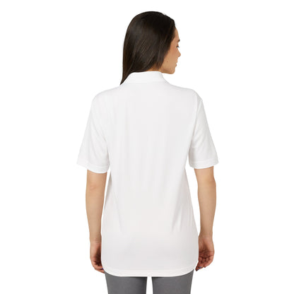 Performance Polo — Blend Logo Embroidered White Golf Shirt