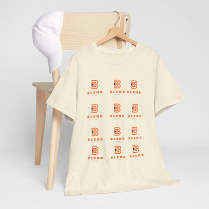 Blend Pattern Graphic Tee — Minimal Logo Repeat Streetwear T-Shirt