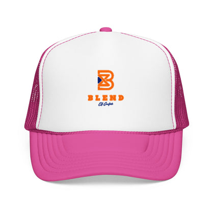 Blend Coffee Logo Trucker Hat — Foam Mesh Cap