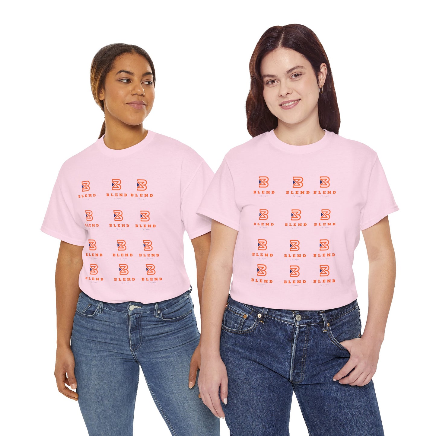 Blend Pattern Graphic Tee — Minimal Logo Repeat Streetwear T-Shirt