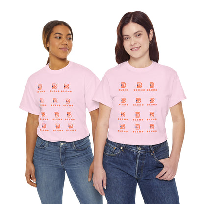 Blend Pattern Graphic Tee — Minimal Logo Repeat Streetwear T-Shirt