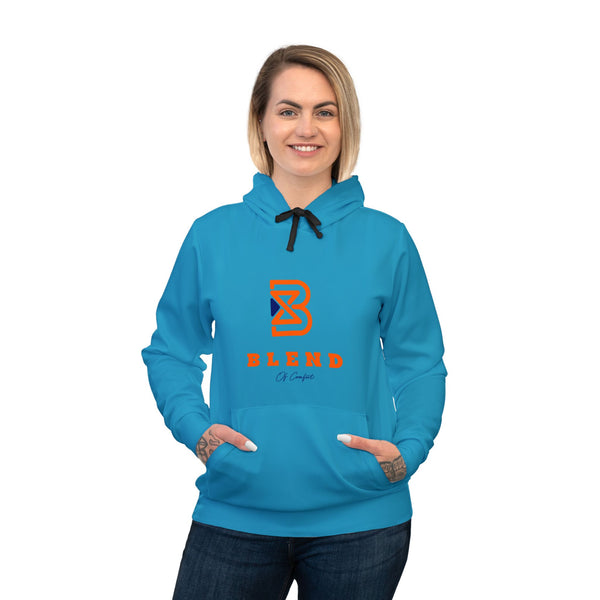 Athletic Hoodie — Blue Performance Logo Pullover