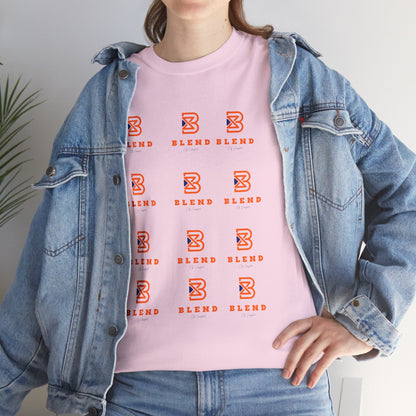 Blend Pattern Graphic Tee — Minimal Logo Repeat Streetwear T-Shirt