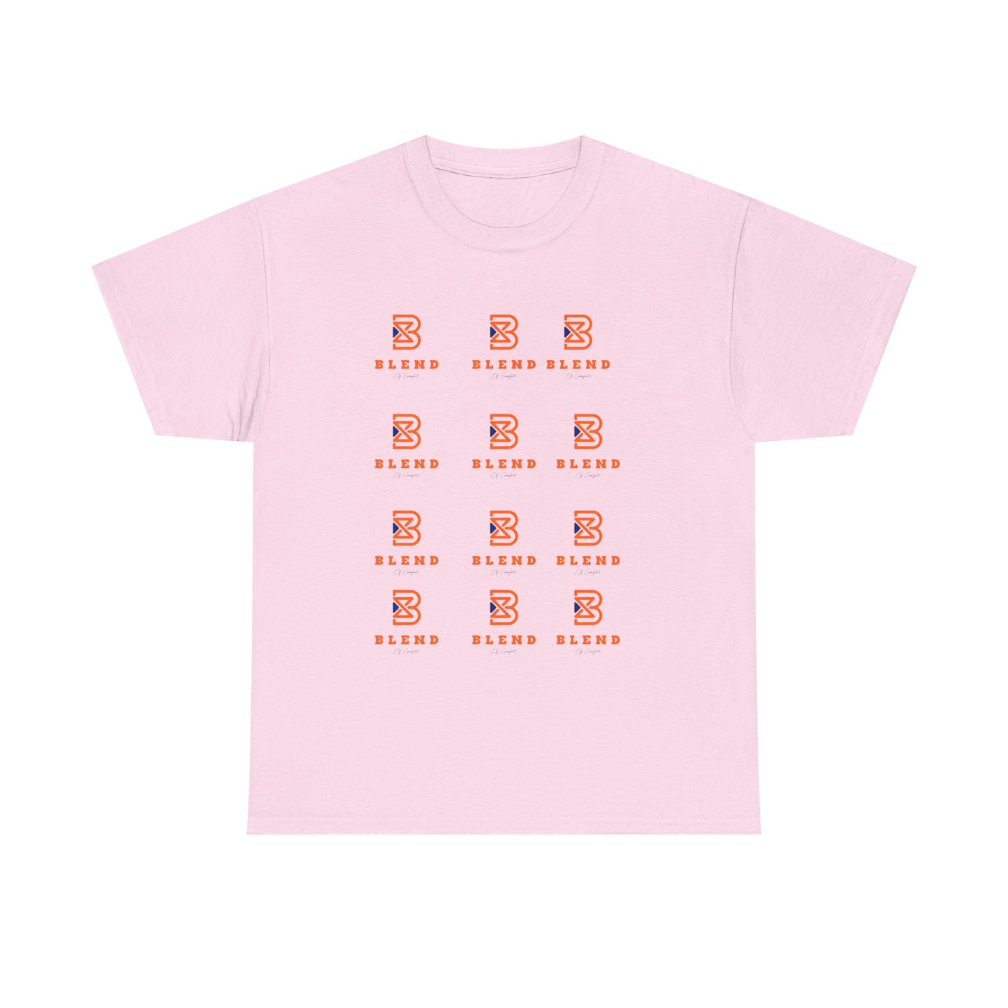 Blend Pattern Graphic Tee — Minimal Logo Repeat Streetwear T-Shirt