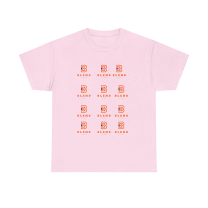 Blend Pattern Graphic Tee — Minimal Logo Repeat Streetwear T-Shirt