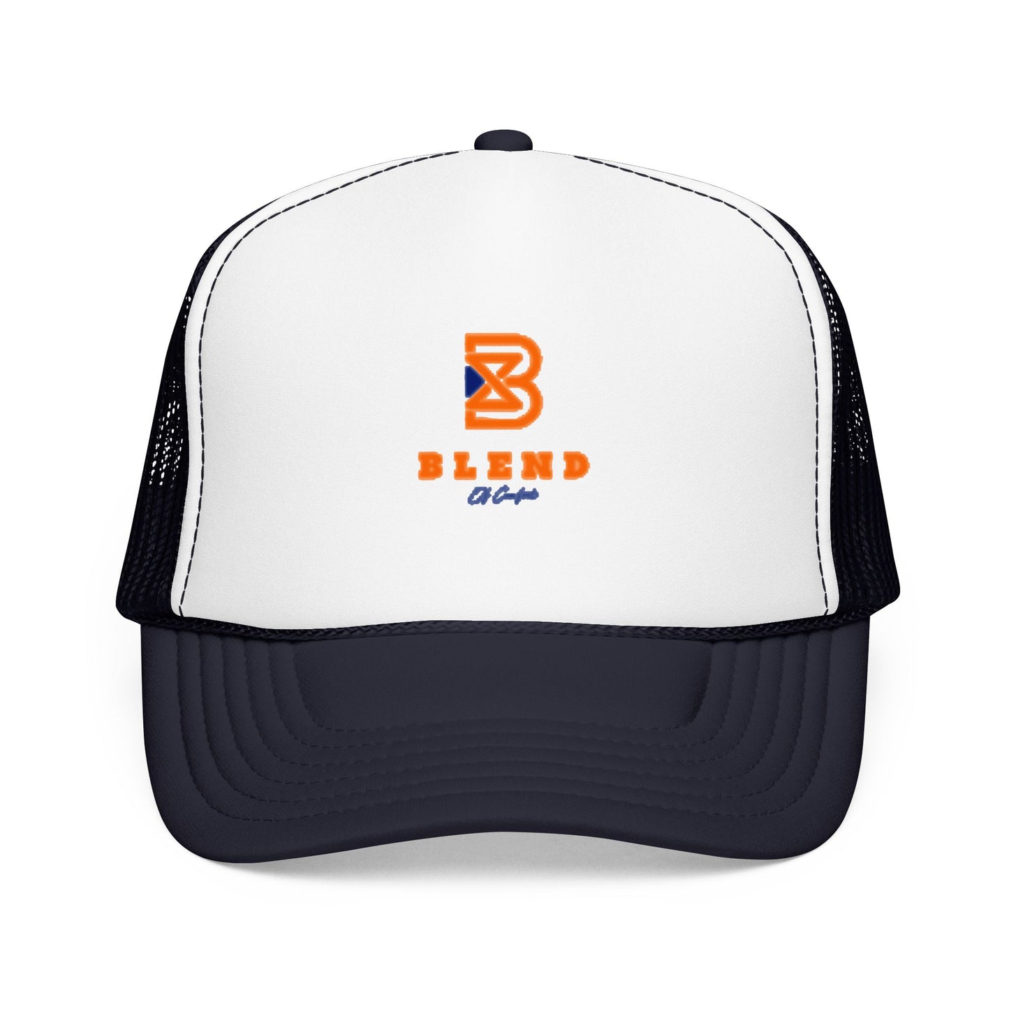 Blend Coffee Logo Trucker Hat — Foam Mesh Cap