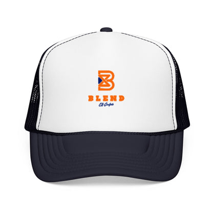 Blend Coffee Logo Trucker Hat — Foam Mesh Cap