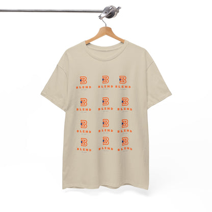 Blend Pattern Graphic Tee — Minimal Logo Repeat Streetwear T-Shirt