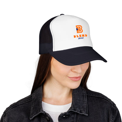 Blend Coffee Logo Trucker Hat — Foam Mesh Cap