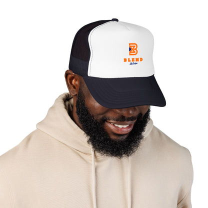 Blend Coffee Logo Trucker Hat — Foam Mesh Cap