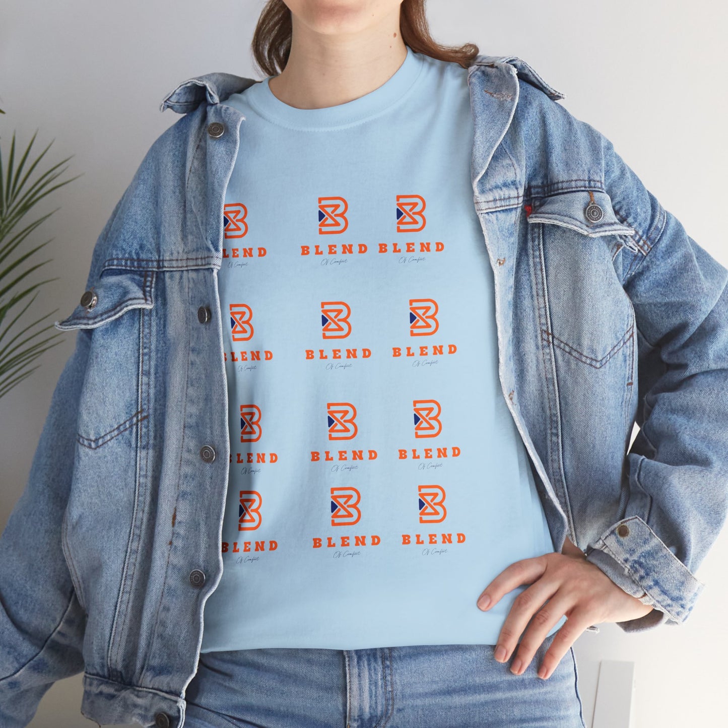 Blend Pattern Graphic Tee — Minimal Logo Repeat Streetwear T-Shirt