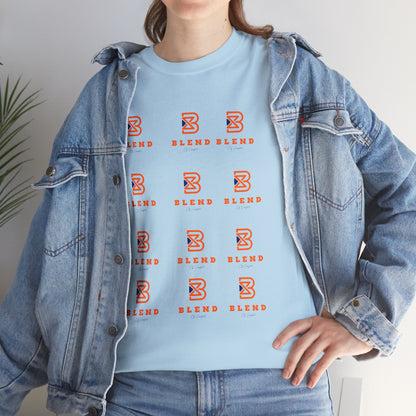 Blend Pattern Graphic Tee — Minimal Logo Repeat Streetwear T-Shirt