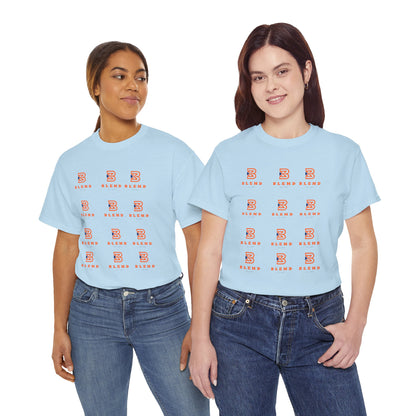 Blend Pattern Graphic Tee — Minimal Logo Repeat Streetwear T-Shirt