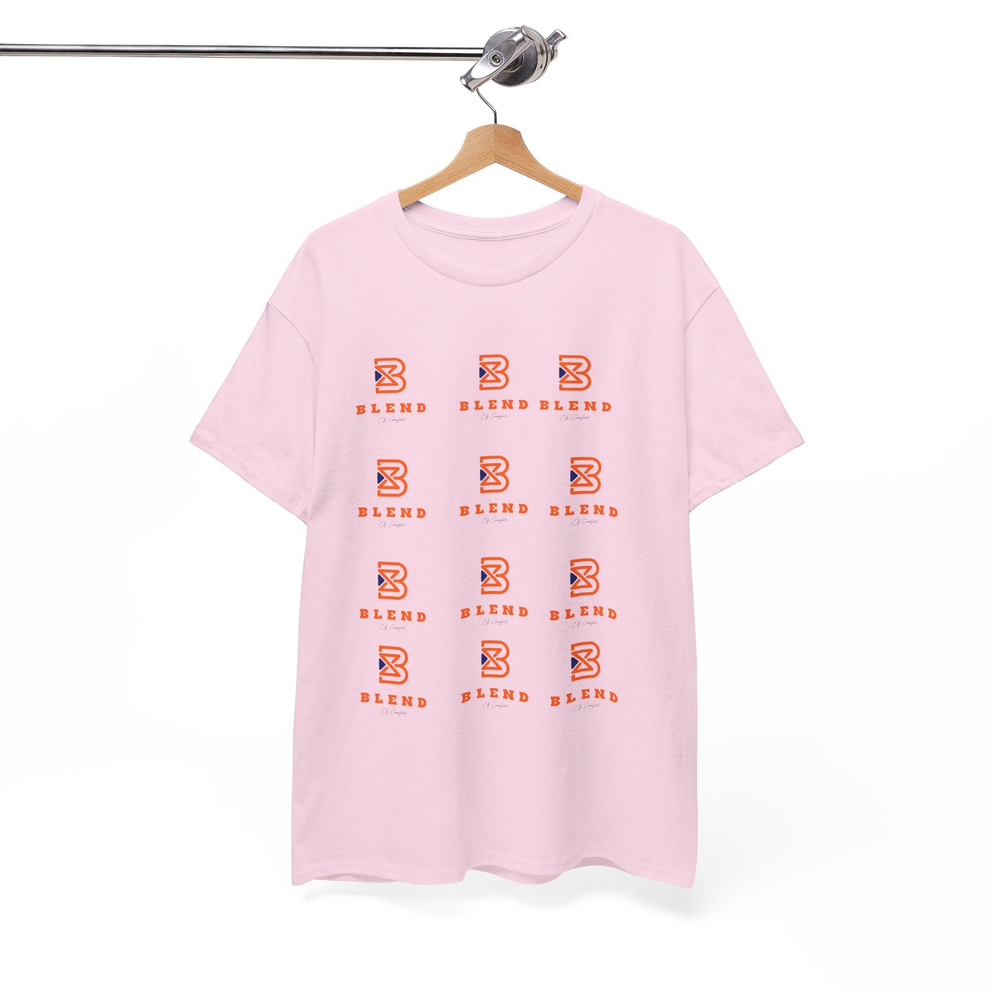 Blend Pattern Graphic Tee — Minimal Logo Repeat Streetwear T-Shirt