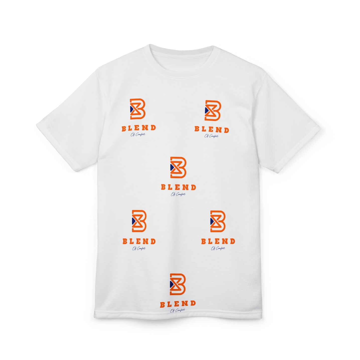 Blend Logo T‑Shirt — Orange & Navy Graphic Tee