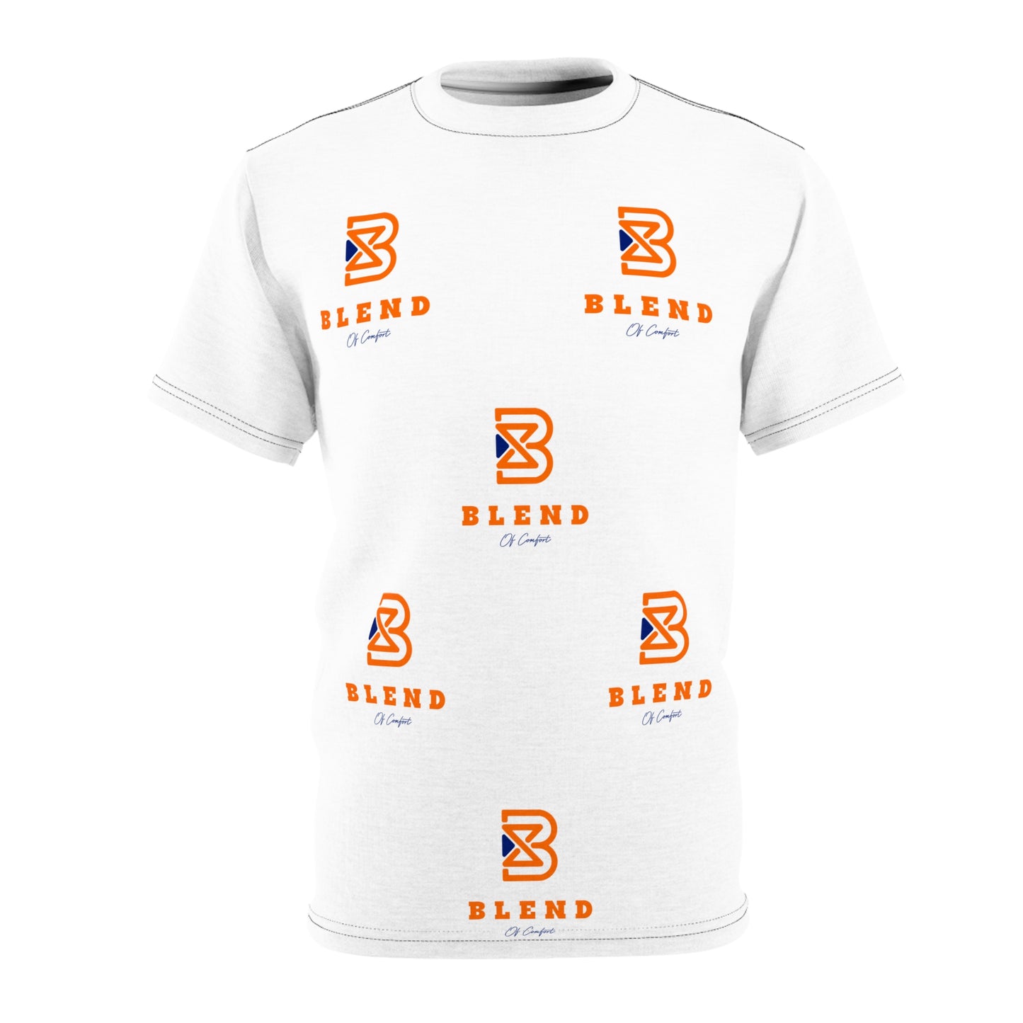 Blend Logo T‑Shirt — Orange & Navy Graphic Tee