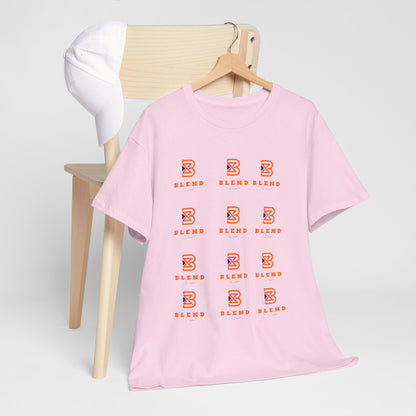 Blend Pattern Graphic Tee — Minimal Logo Repeat Streetwear T-Shirt