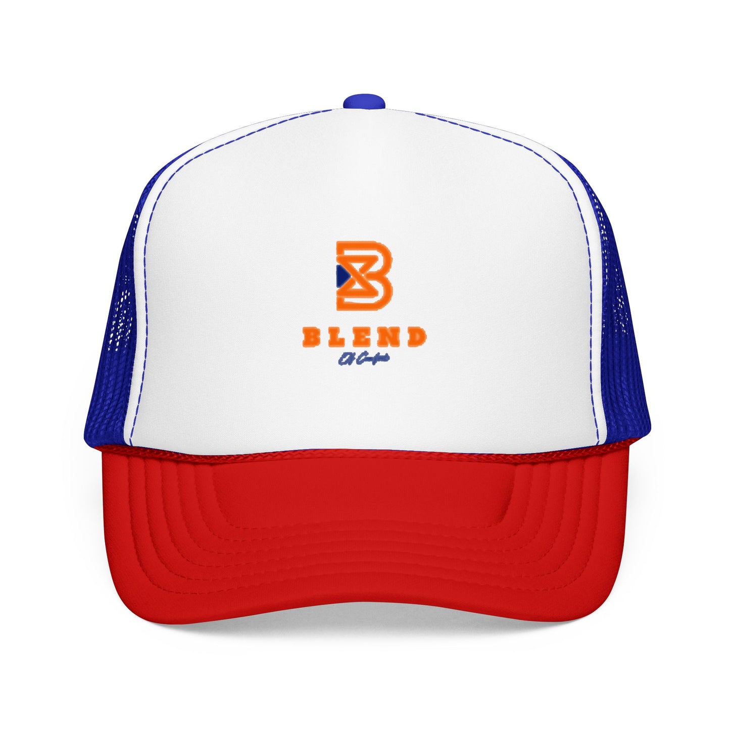 Blend Coffee Logo Trucker Hat — Foam Mesh Cap