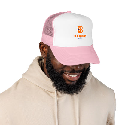 Blend Coffee Logo Trucker Hat — Foam Mesh Cap