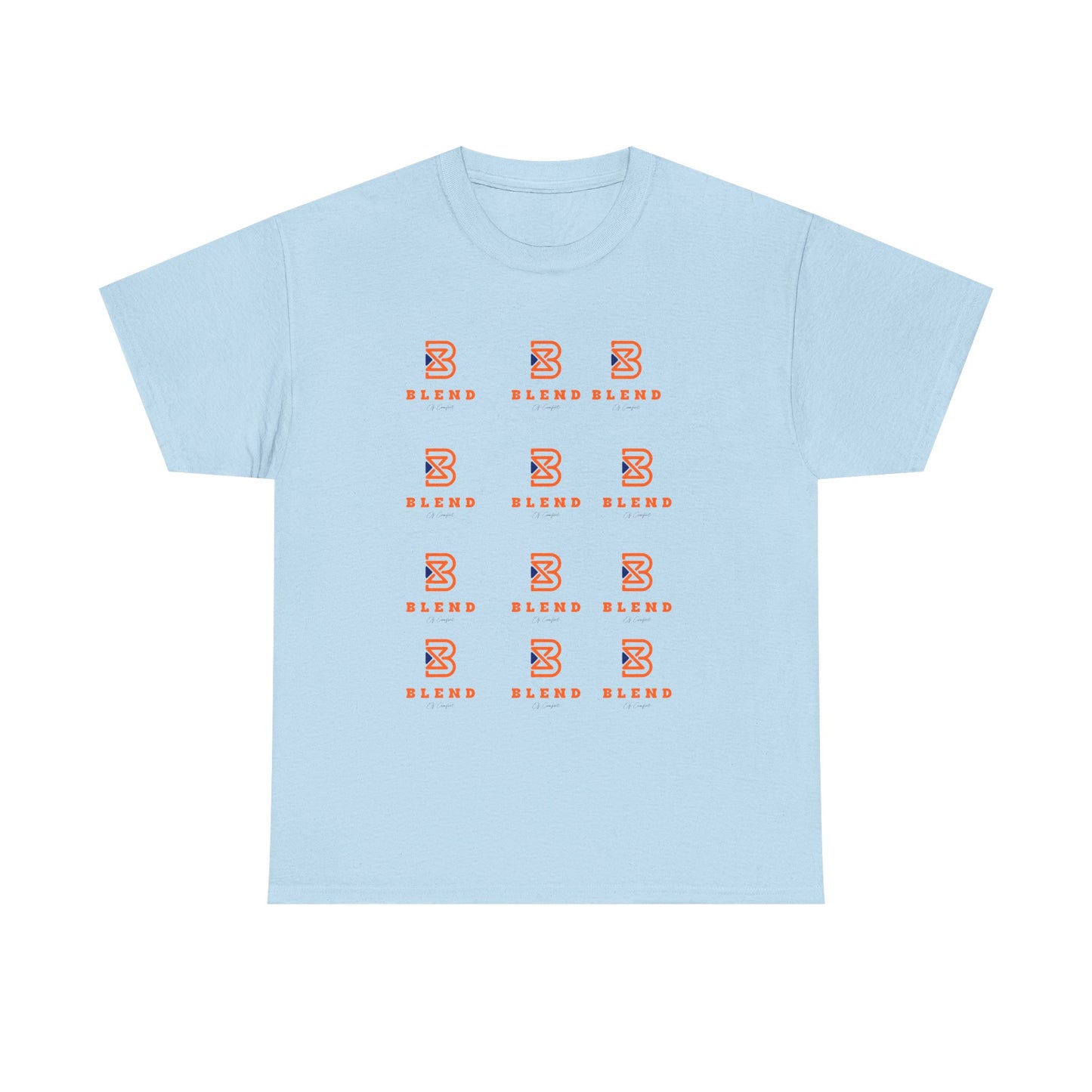 Blend Pattern Graphic Tee — Minimal Logo Repeat Streetwear T-Shirt