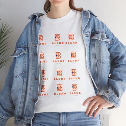 Blend Pattern Graphic Tee — Minimal Logo Repeat Streetwear T-Shirt