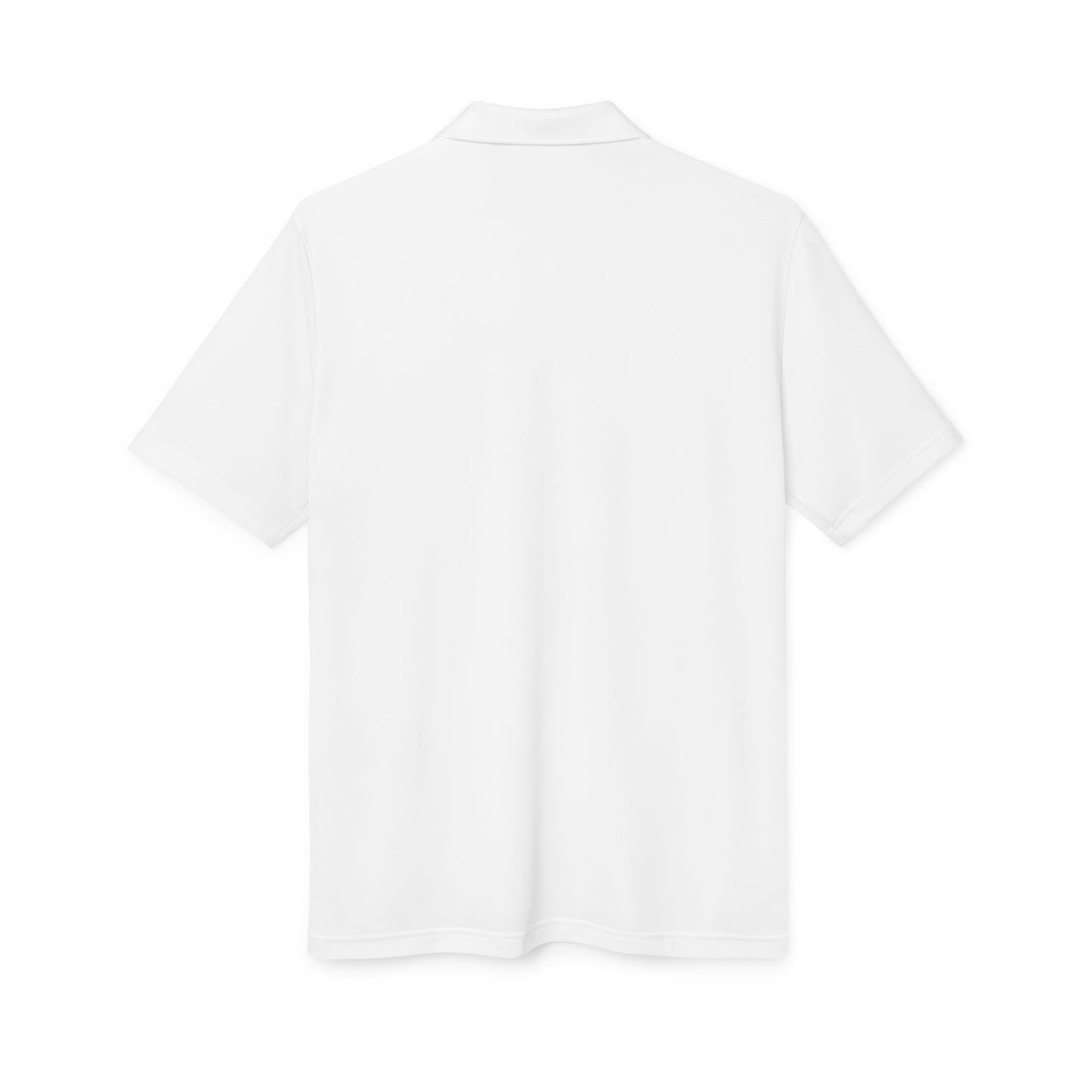Performance Polo — Blend Logo Embroidered White Golf Shirt