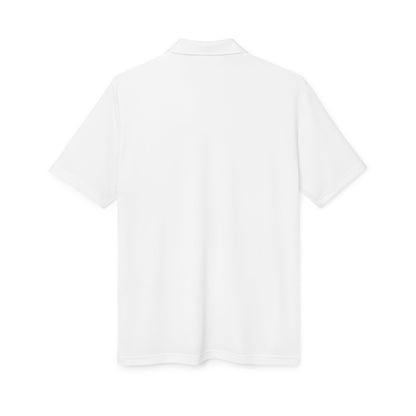 Performance Polo — Blend Logo Embroidered White Golf Shirt
