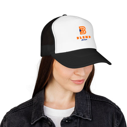 Blend Coffee Logo Trucker Hat — Foam Mesh Cap