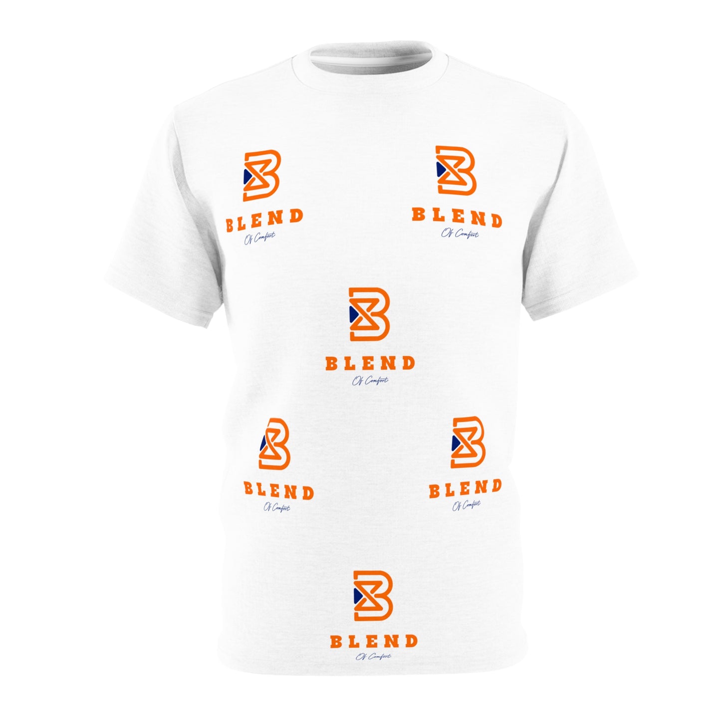 Blend Logo T‑Shirt — Orange & Navy Graphic Tee