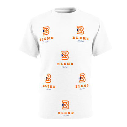 Blend Logo T‑Shirt — Orange & Navy Graphic Tee