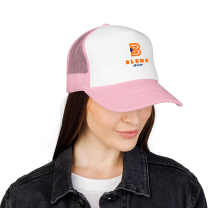 Blend Coffee Logo Trucker Hat — Foam Mesh Cap
