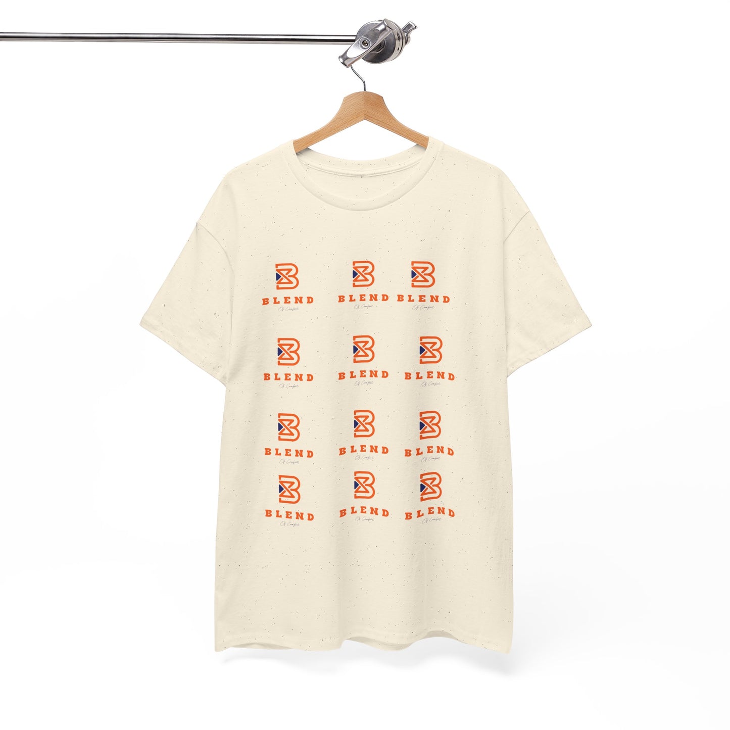 Blend Pattern Graphic Tee — Minimal Logo Repeat Streetwear T-Shirt