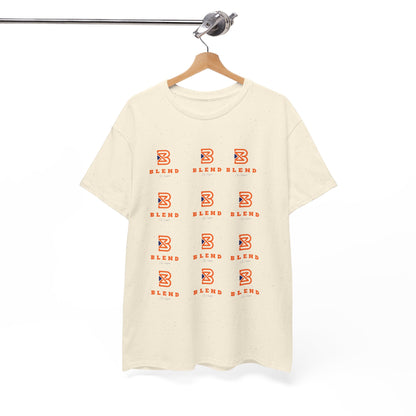 Blend Pattern Graphic Tee — Minimal Logo Repeat Streetwear T-Shirt