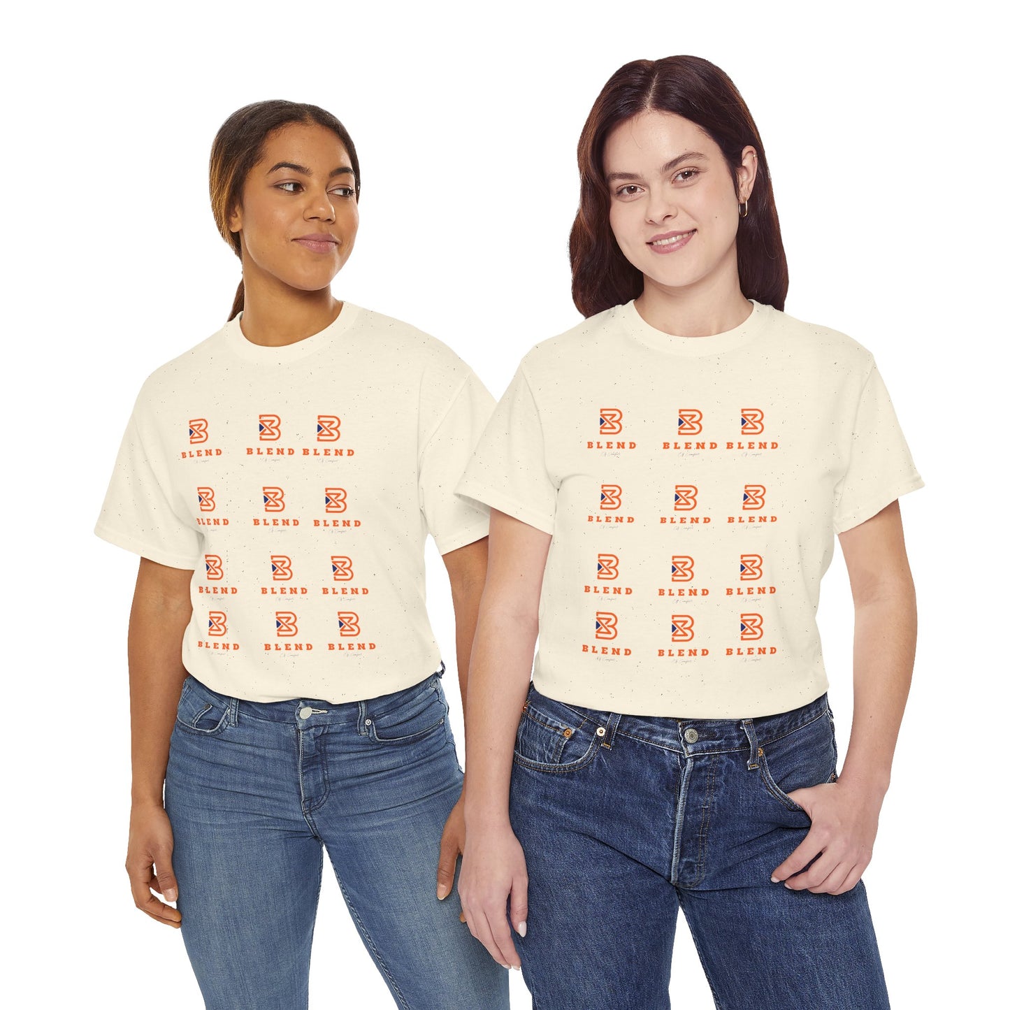Blend Pattern Graphic Tee — Minimal Logo Repeat Streetwear T-Shirt