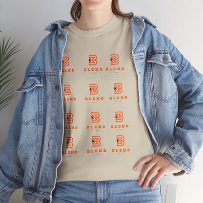 Blend Pattern Graphic Tee — Minimal Logo Repeat Streetwear T-Shirt