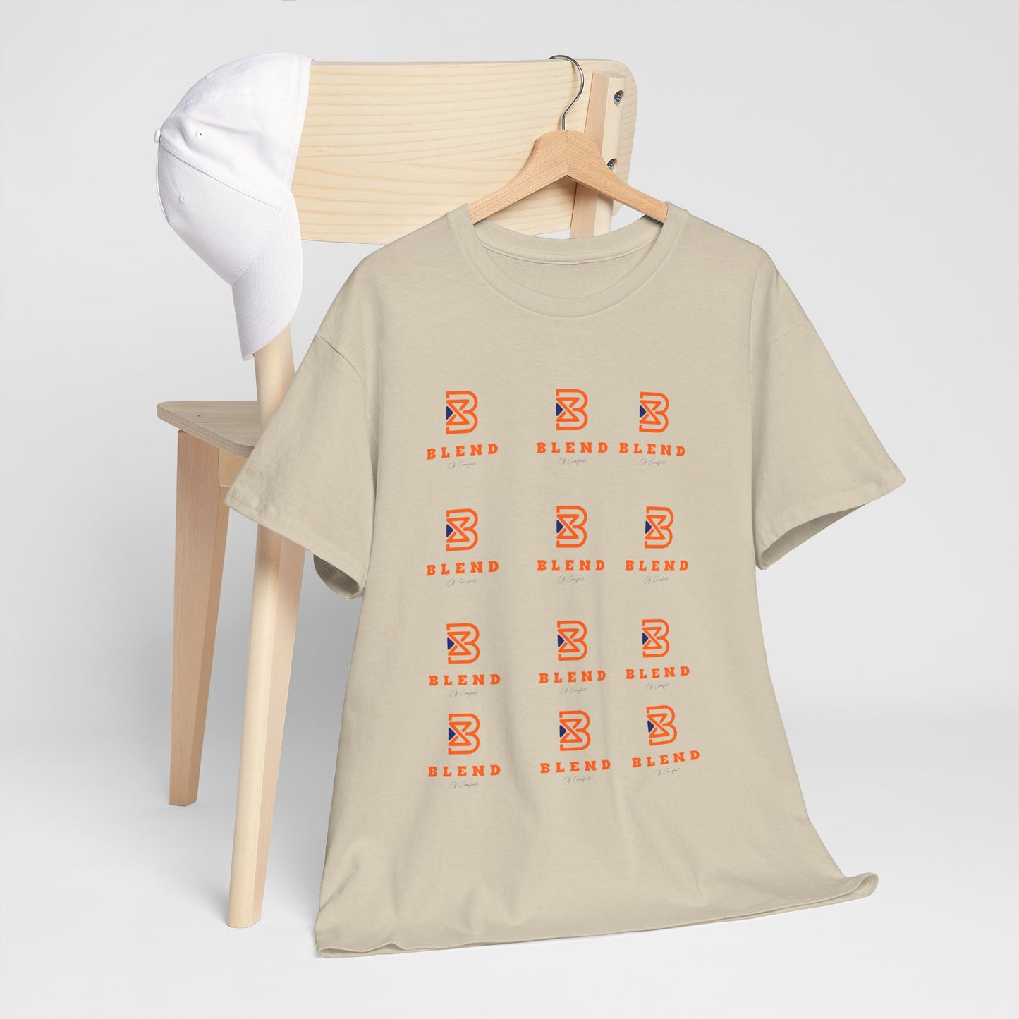 Blend Pattern Graphic Tee — Minimal Logo Repeat Streetwear T-Shirt