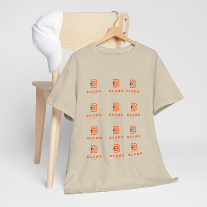 Blend Pattern Graphic Tee — Minimal Logo Repeat Streetwear T-Shirt