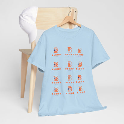 Blend Pattern Graphic Tee — Minimal Logo Repeat Streetwear T-Shirt