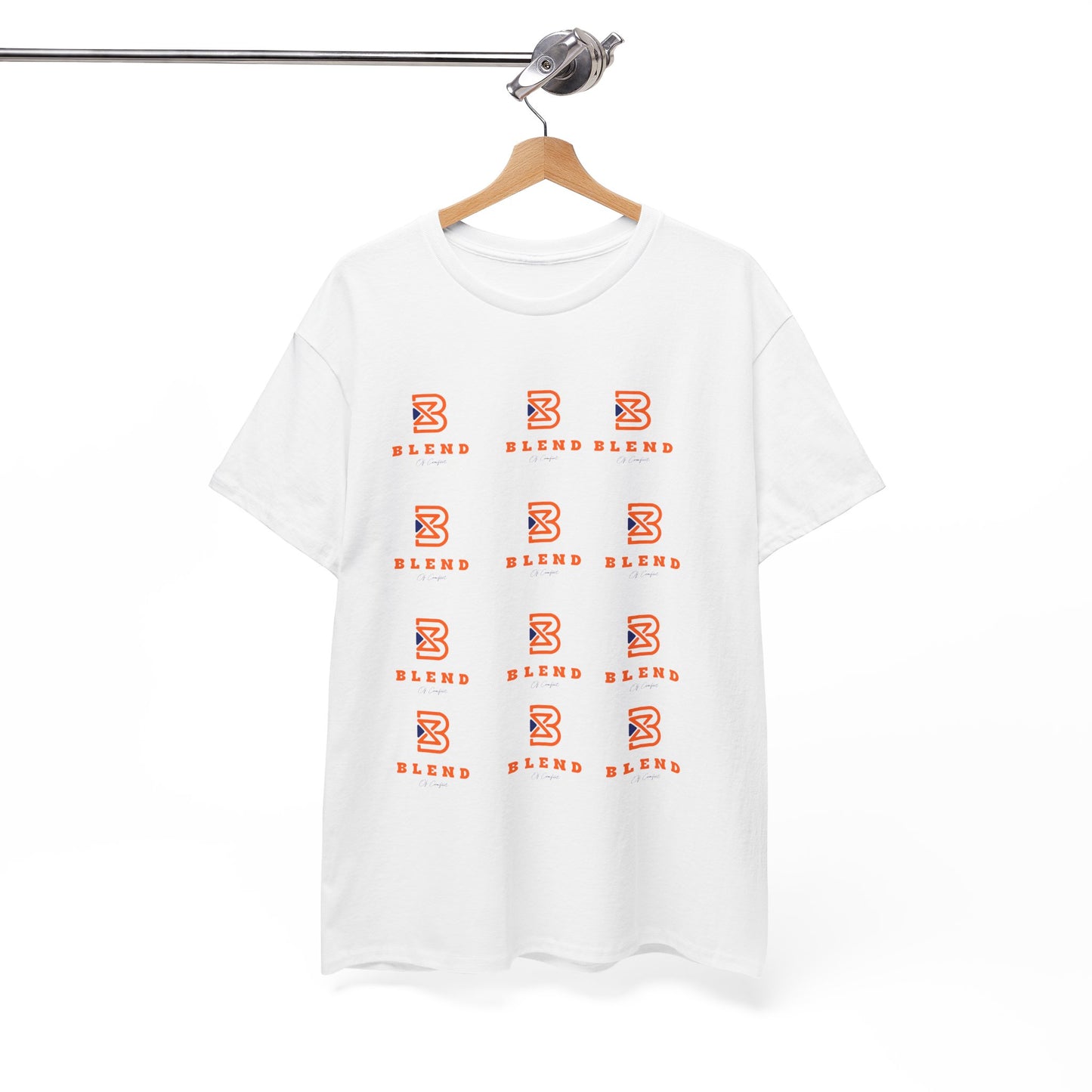 Blend Pattern Graphic Tee — Minimal Logo Repeat Streetwear T-Shirt